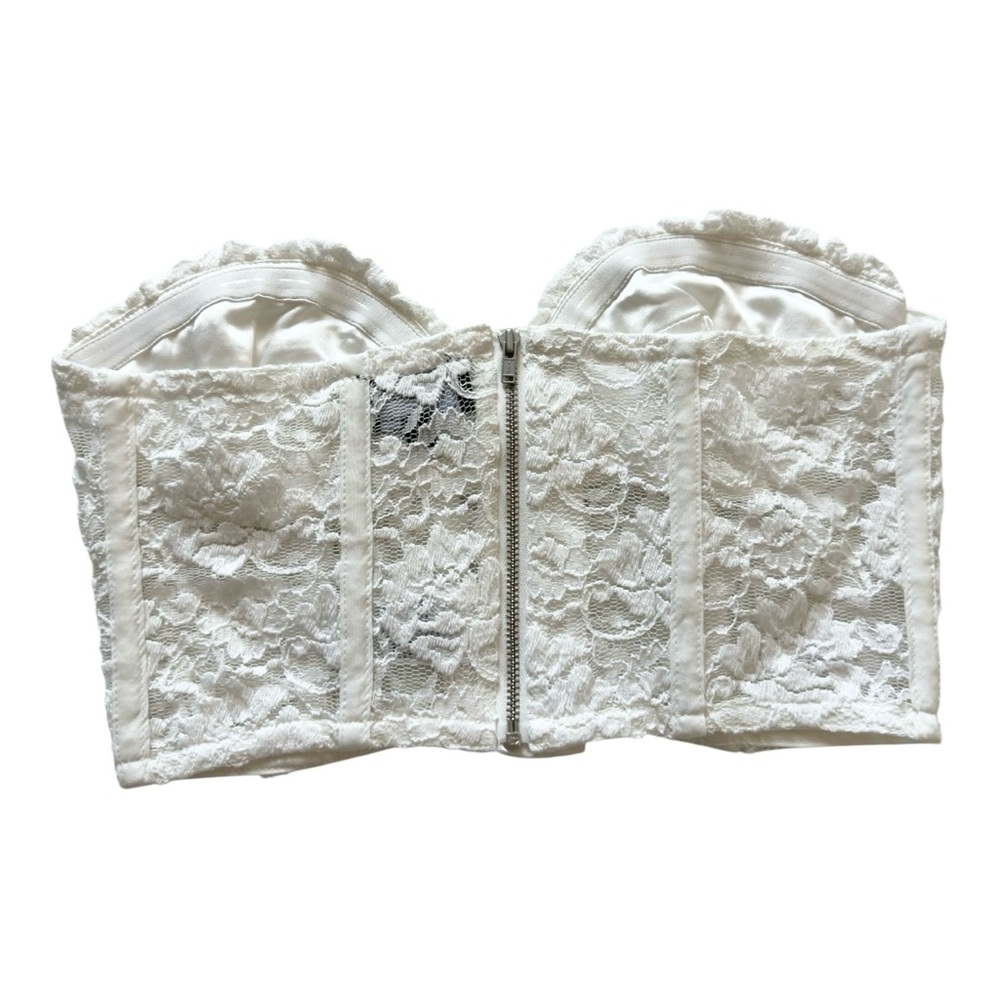Bardot Women's Corset Bustier White Floral Size 4/XS - Picture 3 of 6